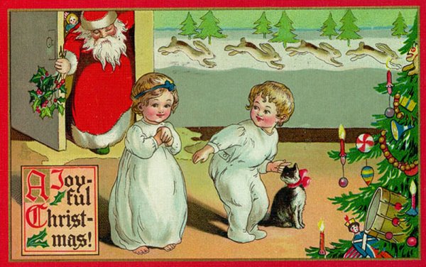 Найди отличия Рождество открытка Винтаж