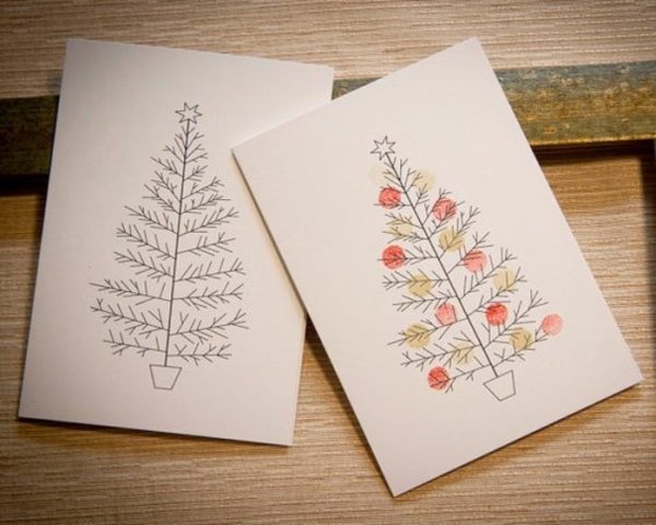 Новогодняя открытка легкая