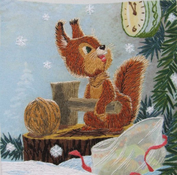 Вышивка гладью новый год