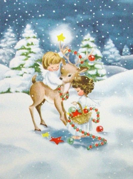 Открытка Рождественская тематика