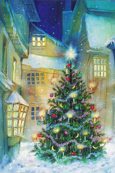 Открытка "Новогодняя елка"