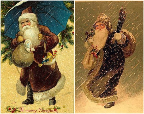 Дед Мороз дореволюционные открытки