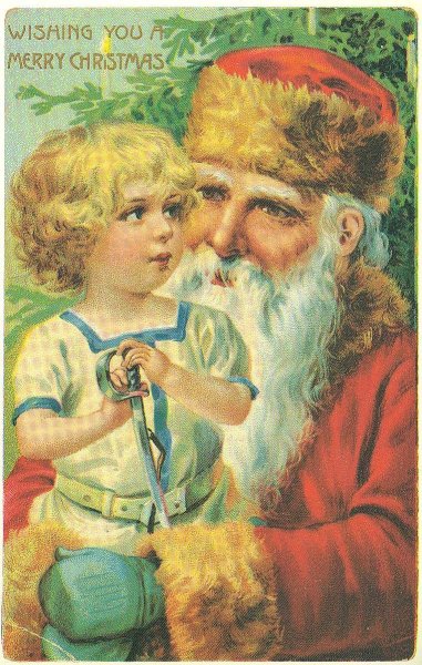 Дед Мороз дореволюционные открытки