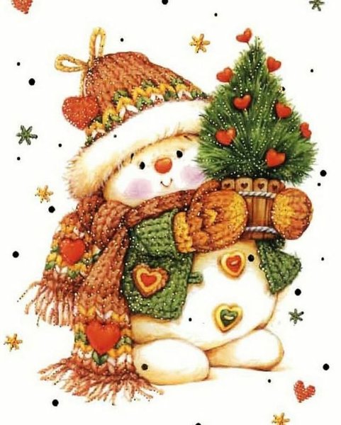 Рождественская открытка с собаками