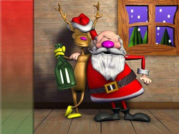 Прикольный дед Мороз