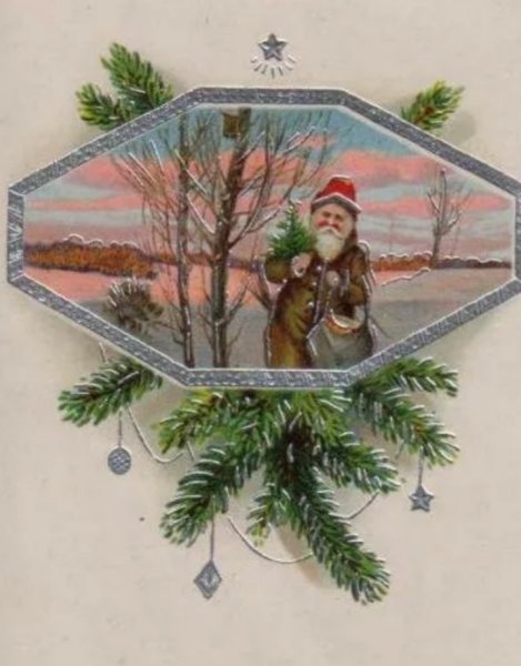Старинная Рождественская открытка