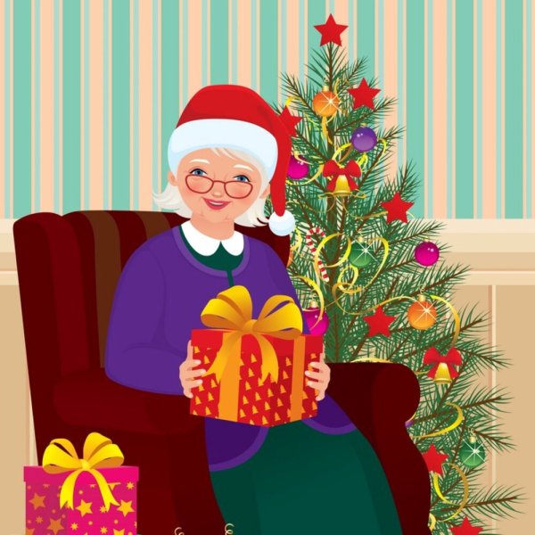 Новогодний подарок для бабушки открытки