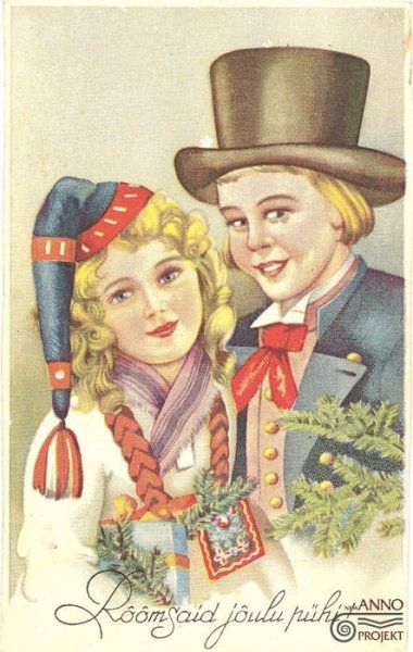 Рождественская открытка на эстонском языке