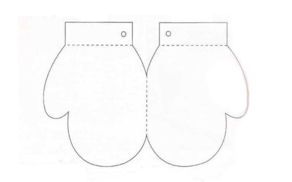 Выкройка игрушек из фетра новогодние рукавичка