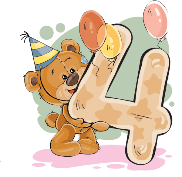 Открытка 4 месяца