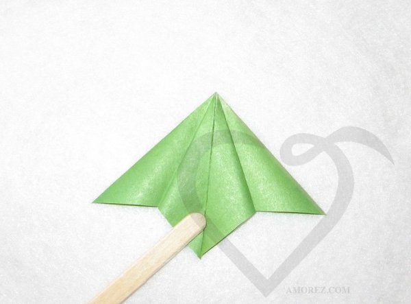 Открытка елочка оригами