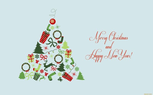 Новогодняя открытка вектор