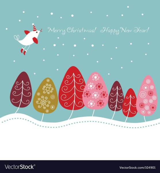 Дизайнерские открытки на новый год