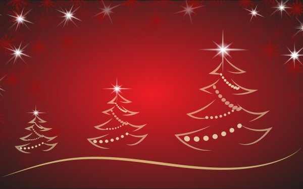 Новогодняя елка на Красном фоне