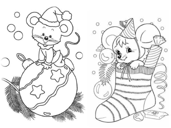 Новогодние рисунки для срисовки