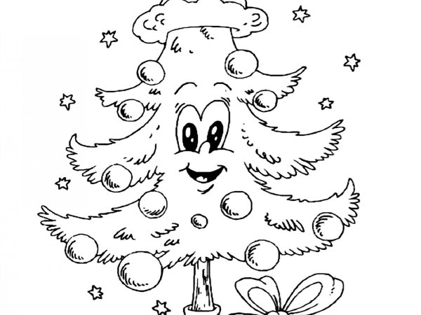 Новогодние рисунки для срисовки карандашом