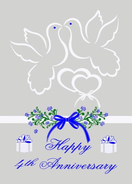 С годовщиной свадьбы 4 года