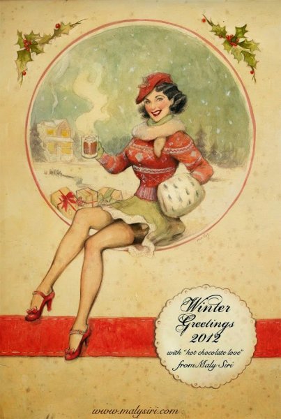 Снегурочка в стиле пин ап