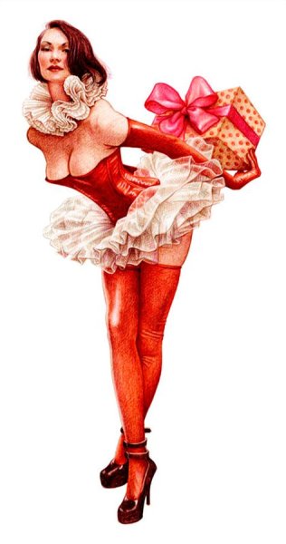 Новогодний пин ап