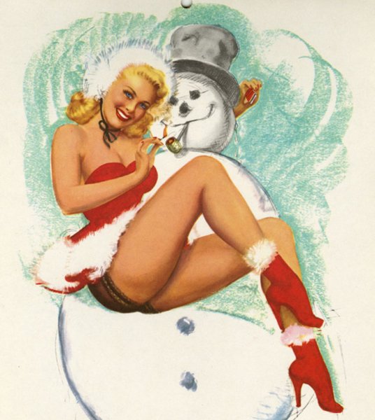 Снегурочка в стиле пин ап