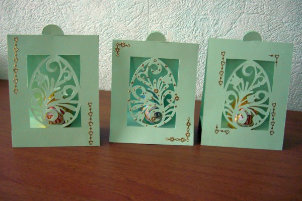 Пасхальное яйцо в технике киригами