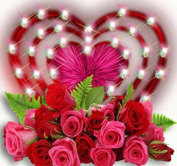 Шикарные розы анимашки для Валентины