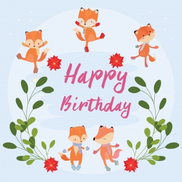 С днем рождения Лисичка