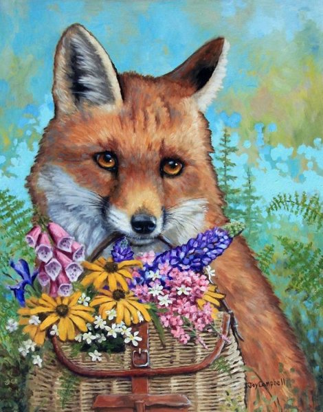 Зверюшки с цветами