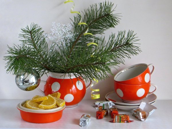 Натюрморт зимний с чаем