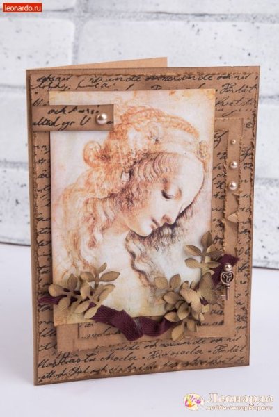 Открытка Скрапбукинг мастер класс Леонардо