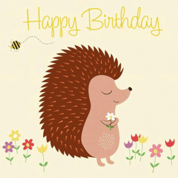 Ежик поздравляет с днем рождения