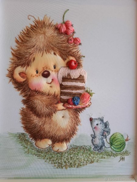 Ежик живопись