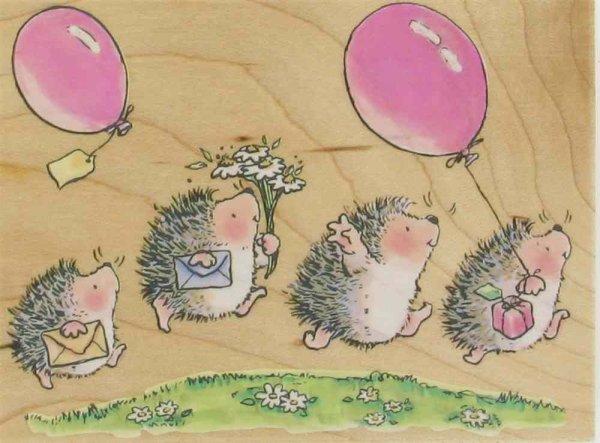 Открытки с ежиками с днем рождения