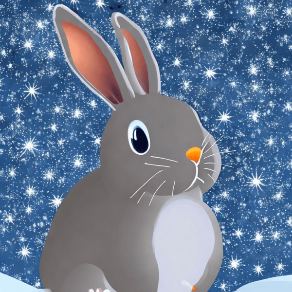 Акварельные открытки на новый год зайцы