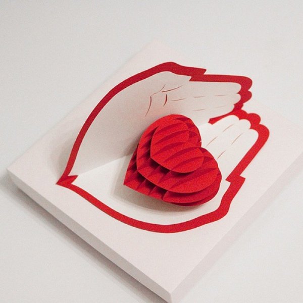 Объемная открытка сердце