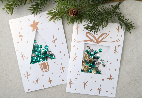 Легкая открытка на новый год