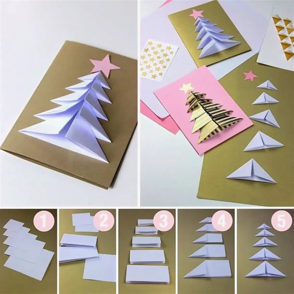 Новогодние открытки хенд мейд