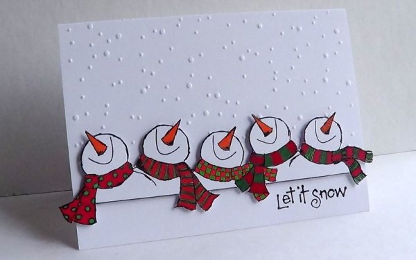 Новогодняя открытка своими руками для детей