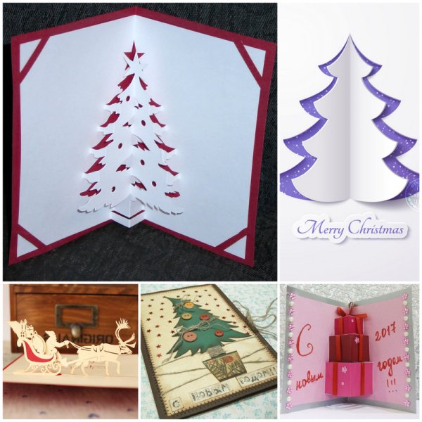 Идеи для мини открыток на новый год