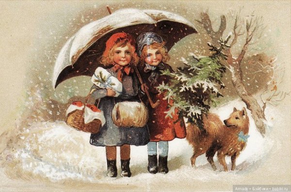 Винтажные новогодние открытки