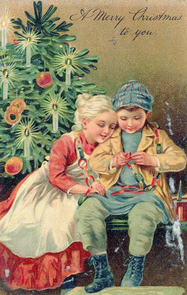 Викторианские Рождественские открытки
