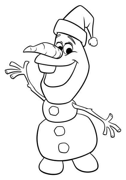 Раскраска витраж Снеговик