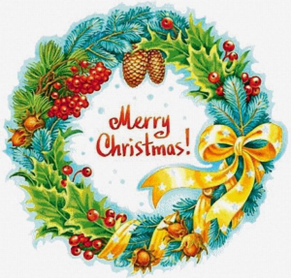 Merry Christmas венок