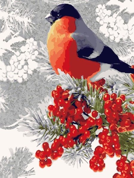 Снегири на рябине