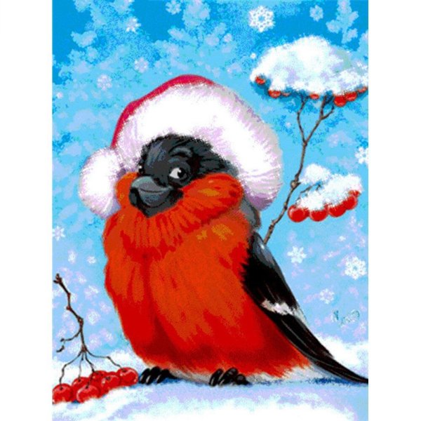 Новогодние открытки со снегирями