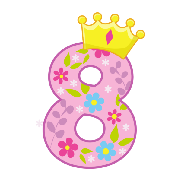 Красивая цифра 8 лет