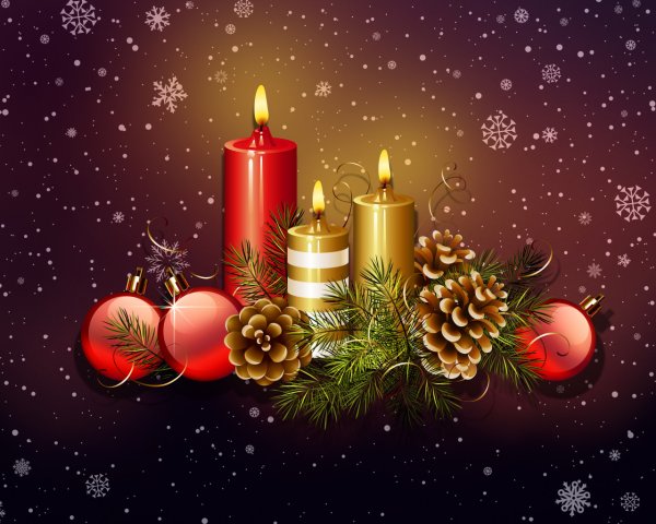 Новогодние игрушки свечи