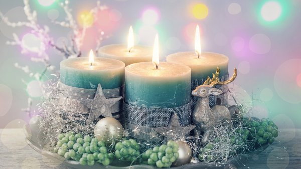 Красивые новогодние свечи