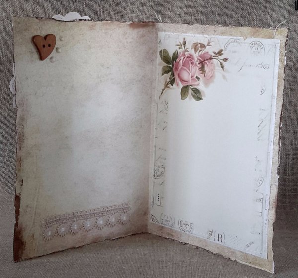 Оформление открытки внутри