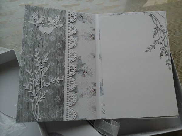 Открытка Скрапбукинг внутри